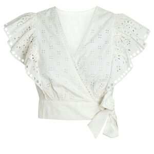 Intermix Lilian Eyelet Wrap Top NWT!!